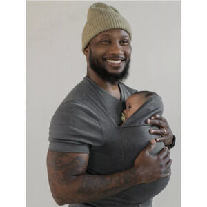 Lalabu Dad Shirt Sz XL Gray Babywearing Tee Short Sleeve Bonding Handsfree